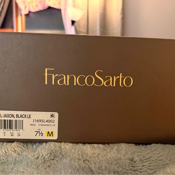 Franco Sarto Jaxon Mid Calf Boots Black Leather NEW Size 7.5M w/ Box - Picture 16 of 16